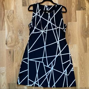 Tommy Hilfiger Sleeveless Black and White Dress